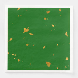 Guardanapo De Papel De Jantar Dourados Flakes e Emerald Green