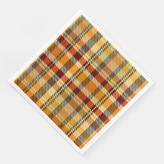 Guardanapo De Papel De Jantar Earthtone Plaid Paper Party Napkins