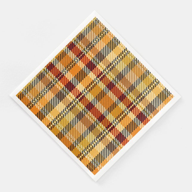 Guardanapo De Papel De Jantar Earthtone Plaid Paper Party Napkins (Canto)