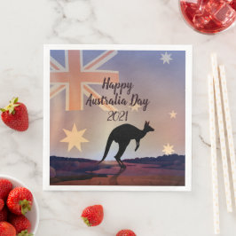 Guardanapo De Papel De Jantar Editar Sinalizador de Texto Kangaroo Janto do Dia 
