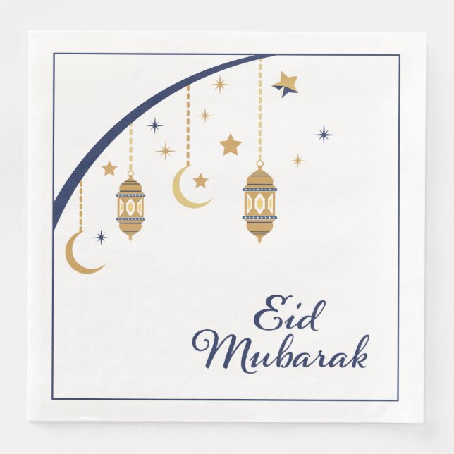 Guardanapo De Papel De Jantar Eid Design Napkins (Frente)
