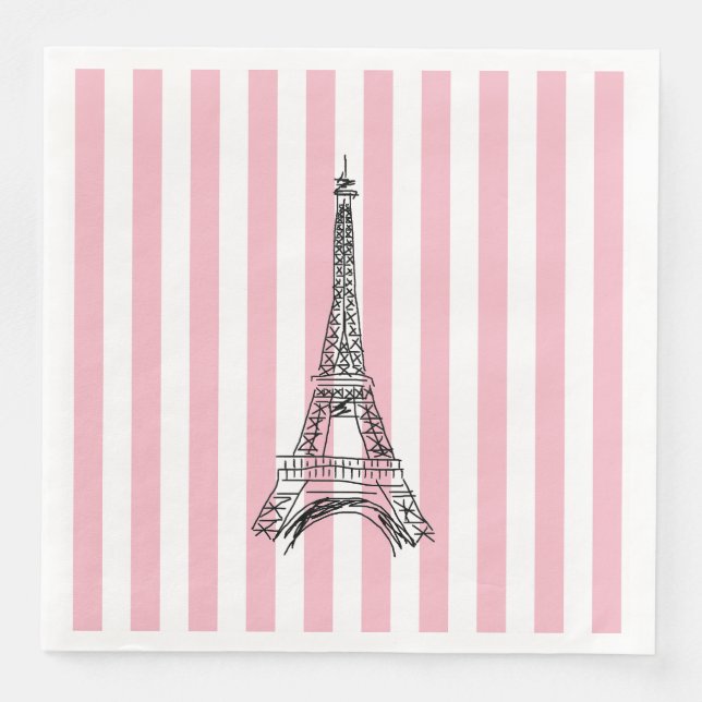 Guardanapo De Papel De Jantar Eiffel Tower Paris Paper Napkins (Frente)