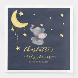 Guardanapo De Papel De Jantar Elefante Bonito Com Pequeno Chá de fraldas De Borb