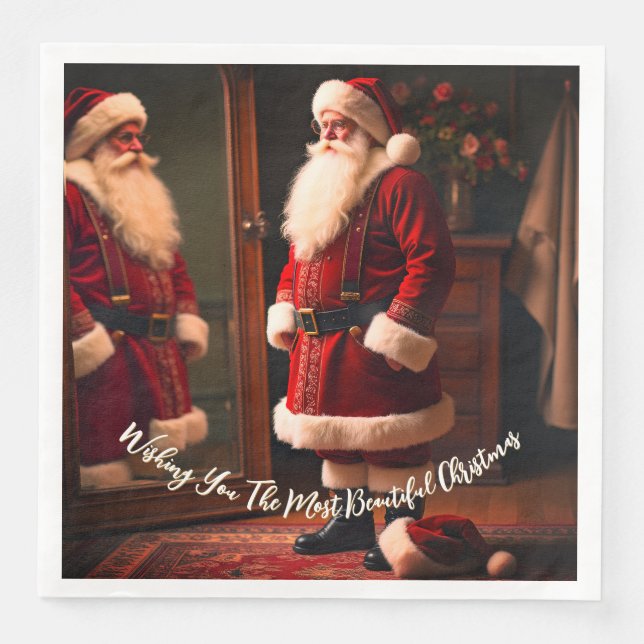 Guardanapo De Papel De Jantar Elegant And Festive Christmas (Frente)