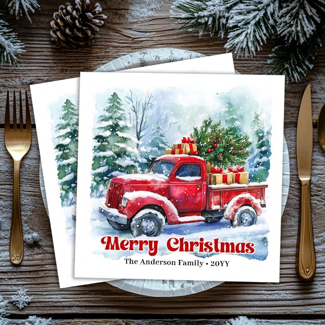 Guardanapo De Papel De Jantar Elegant Pine Wreath Red Green Plaid Napkins (Bring festive charm to your holiday table with these beautifully designed Christmas napkins featurin)