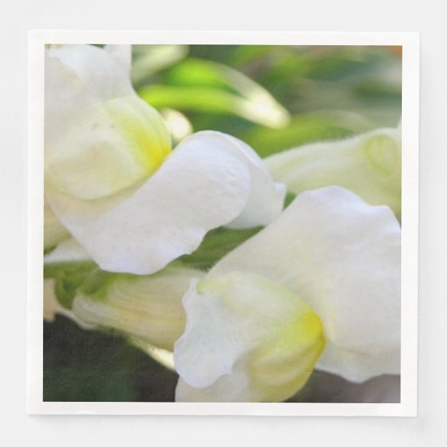 Guardanapo De Papel De Jantar Elegante em branco (Frente)