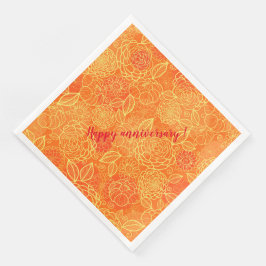 Guardanapo De Papel De Jantar Elegante Moderna Vintage Trendy Floral