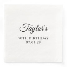 Elegante Script 50th Birthday