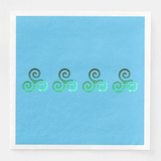 Guardanapo De Papel De Jantar Emerald Triskele Símbolo Celta Antigo