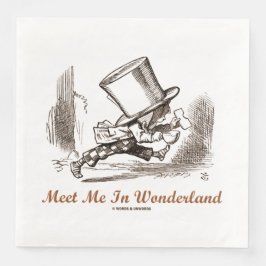 Guardanapo De Papel De Jantar Encontre-Me Em Wonderland Mad Hatter Running