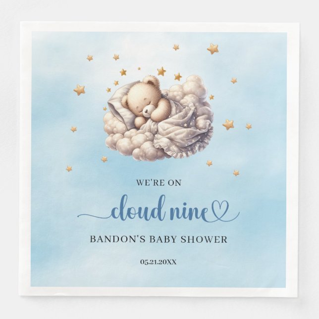 Guardanapo De Papel De Jantar Estamos na nuvem nove miúdo dormindo (Frente)