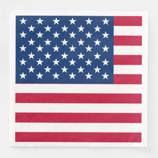 Guardanapo De Papel De Jantar Estrelas e faixas de bandeira americanas