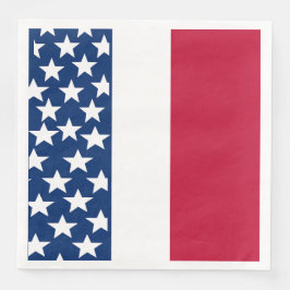 Guardanapo De Papel De Jantar Estrelas e faixas vermelhas, brancas e azuis 4 de 
