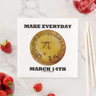 Guardanapo De Papel De Jantar Faça 14 Pi Pie Math Humor no Geek de Março do Dia