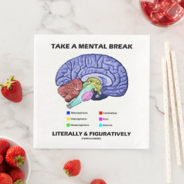 Guardanapo De Papel De Jantar Faça uma pausa mental literal e figurativamente Cé