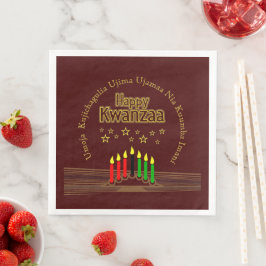 Guardanapo De Papel De Jantar Feliciz Kwanzaa Princípios Sete Correspondentes