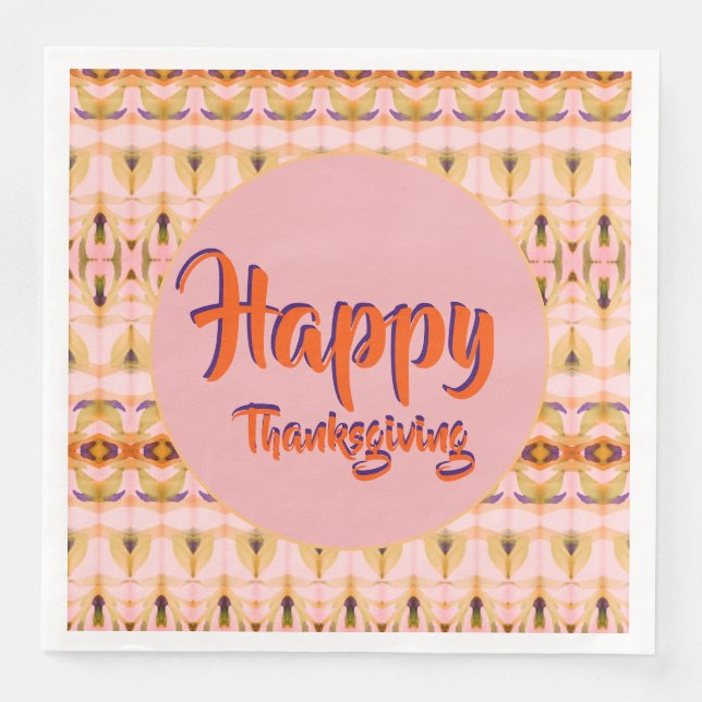 Guardanapo De Papel De Jantar Feliz Ação de Graças (Frente)