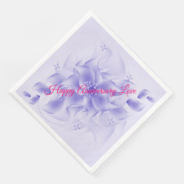 Guardanapo De Papel De Jantar Feliz Aniversário Amor