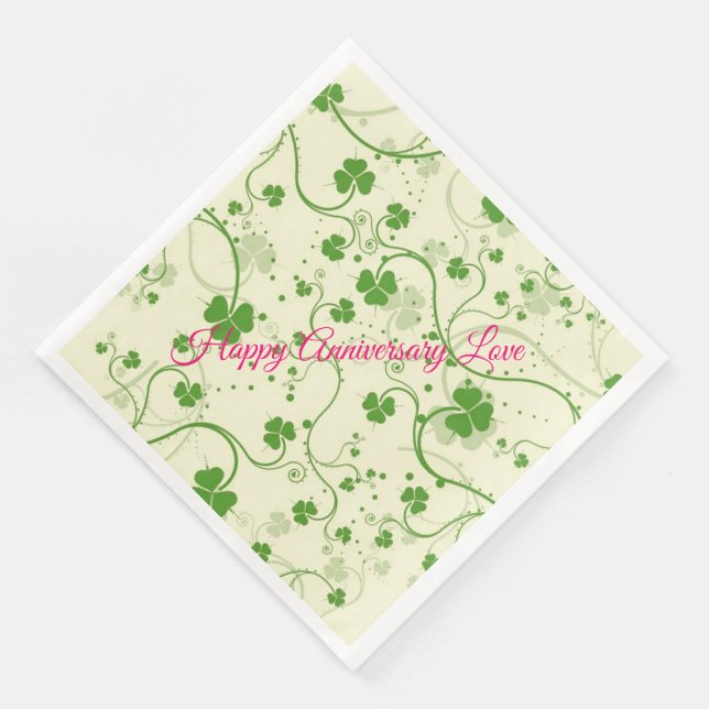 Guardanapo De Papel De Jantar Feliz Aniversário Amor (Canto)