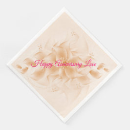 Guardanapo De Papel De Jantar Feliz Aniversário Amor