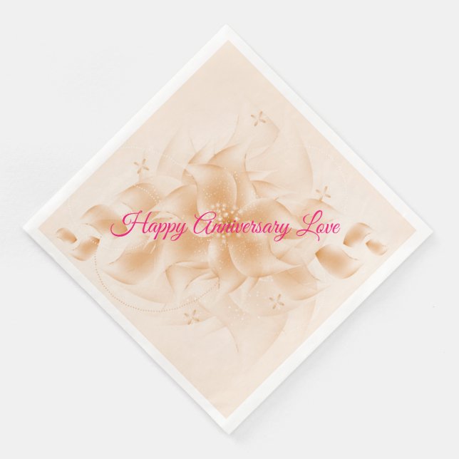 Guardanapo De Papel De Jantar Feliz Aniversário Amor (Canto)