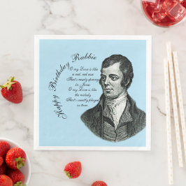 Guardanapo De Papel De Jantar Feliz aniversário Rabbie - Robert Burns