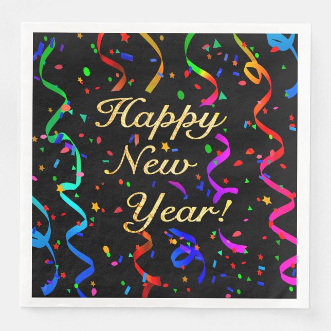 Guardanapo De Papel De Jantar "Feliz ano novo!" (Frente)