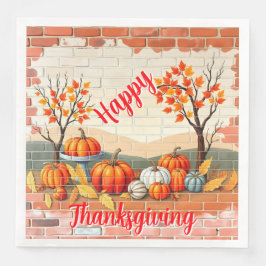 Guardanapo De Papel De Jantar Feliz Dia de Ação de Graças Popular Bela Queda