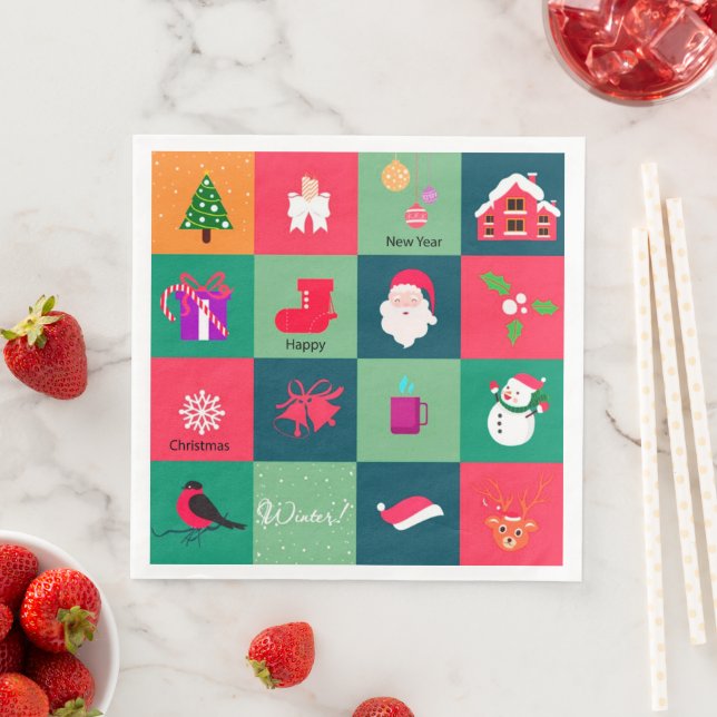 Guardanapo De Papel De Jantar Feliz Festa de Natal (Insitu)