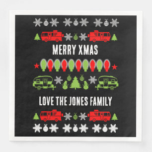 Guardanapo De Papel De Jantar Feliz Natal Caravan