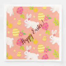 Feliz Personalização De Frango E Coelho De Páscoa