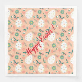 Guardanapo De Papel De Jantar Feliz Personalizar Ovo de Páscoa Laranja