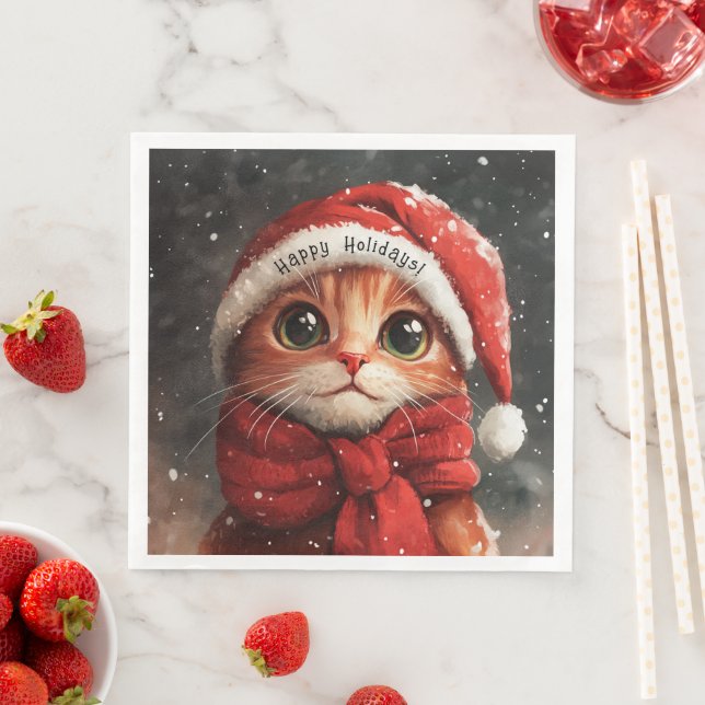 Guardanapo De Papel De Jantar Felizes Férias, Gengibre de Natal (Insitu)