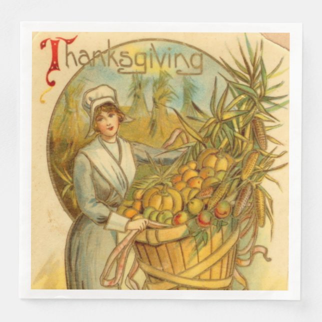 Guardanapo De Papel De Jantar Feriado de Ação de Graças (Frente)