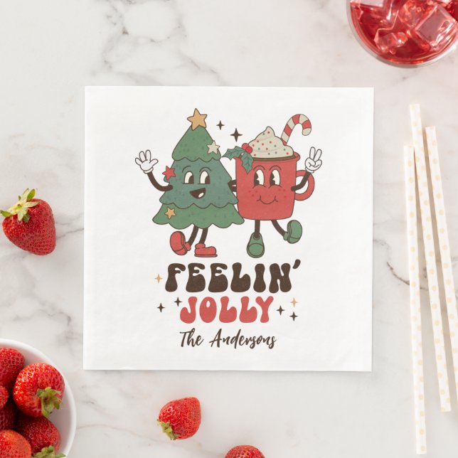 Guardanapo De Papel De Jantar Feriados de Natal Jolly Feriados Engraçados Nome d (Insitu)