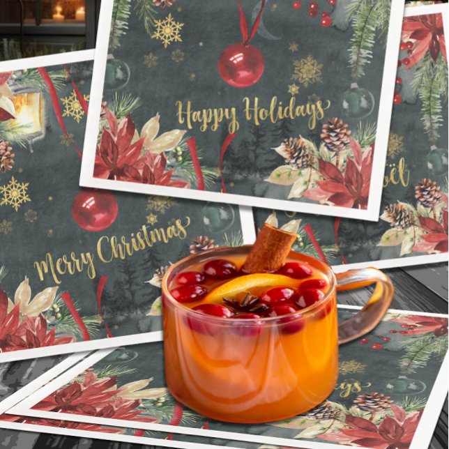 Guardanapo De Papel De Jantar Feriados Felizes de Férias de Natal (Criador carregado)