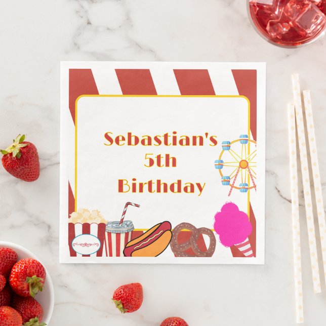 Guardanapo De Papel De Jantar Festa de aniversário de Carnaval Clássica Personal (Insitu)