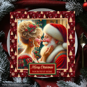 Guardanapo De Papel De Jantar Festa de Natal Napkins Red Dourado Papai Noel Verd