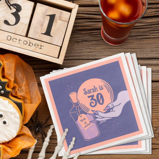 Guardanapo De Papel De Jantar Festa Mística Mística Mágica de Halloween (Criador carregado)