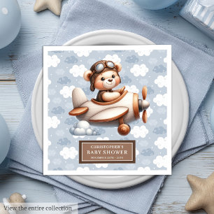 Guardanapo De Papel De Jantar Festa-Piloto do Bebê-Menino Personalizado