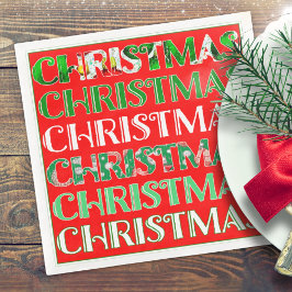 Guardanapo De Papel De Jantar Festivo Red Green Christmas