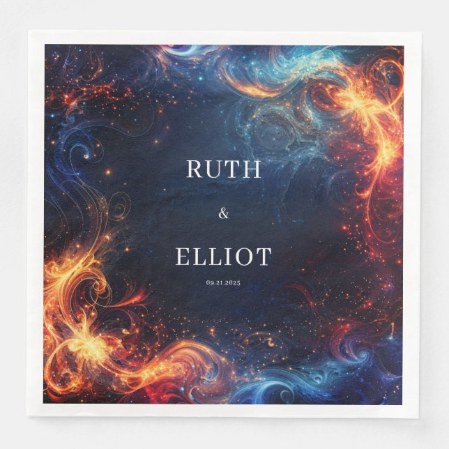 Guardanapo De Papel De Jantar Fiery Galaxy Wedkins (Frente)