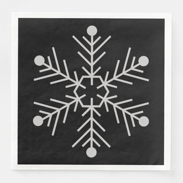 Guardanapo De Papel De Jantar Flocos de neve (Frente)