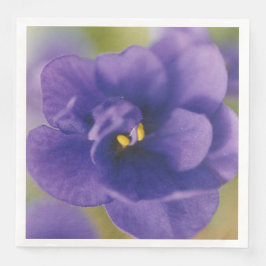Guardanapo De Papel De Jantar Flor de São Paulo Violeta Azul em Flor Aproximada