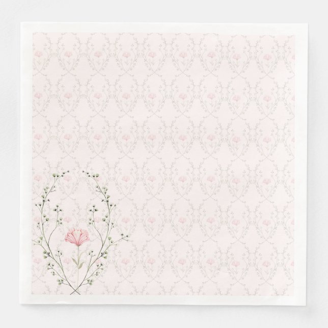 Guardanapo De Papel De Jantar Floral Bonito  (Frente)