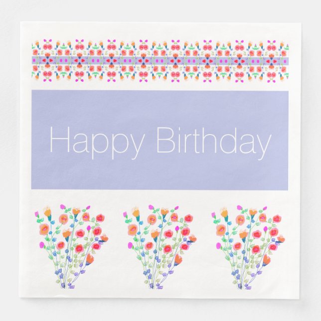 Guardanapo De Papel De Jantar Floral Pattern Art (Frente)