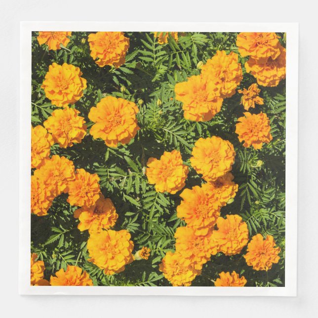 Guardanapo De Papel De Jantar Flores Amarelas Marigold (Frente)