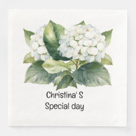 Guardanapo De Papel De Jantar Flores Hydrangea flora florista amante aquarela