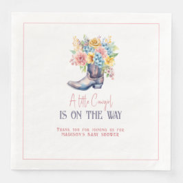 Guardanapo De Papel De Jantar Flores Rosa Boot Chá Personalizado da Baía