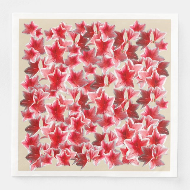 Guardanapo De Papel De Jantar Flores Rosa Jantam Napkins (Frente)